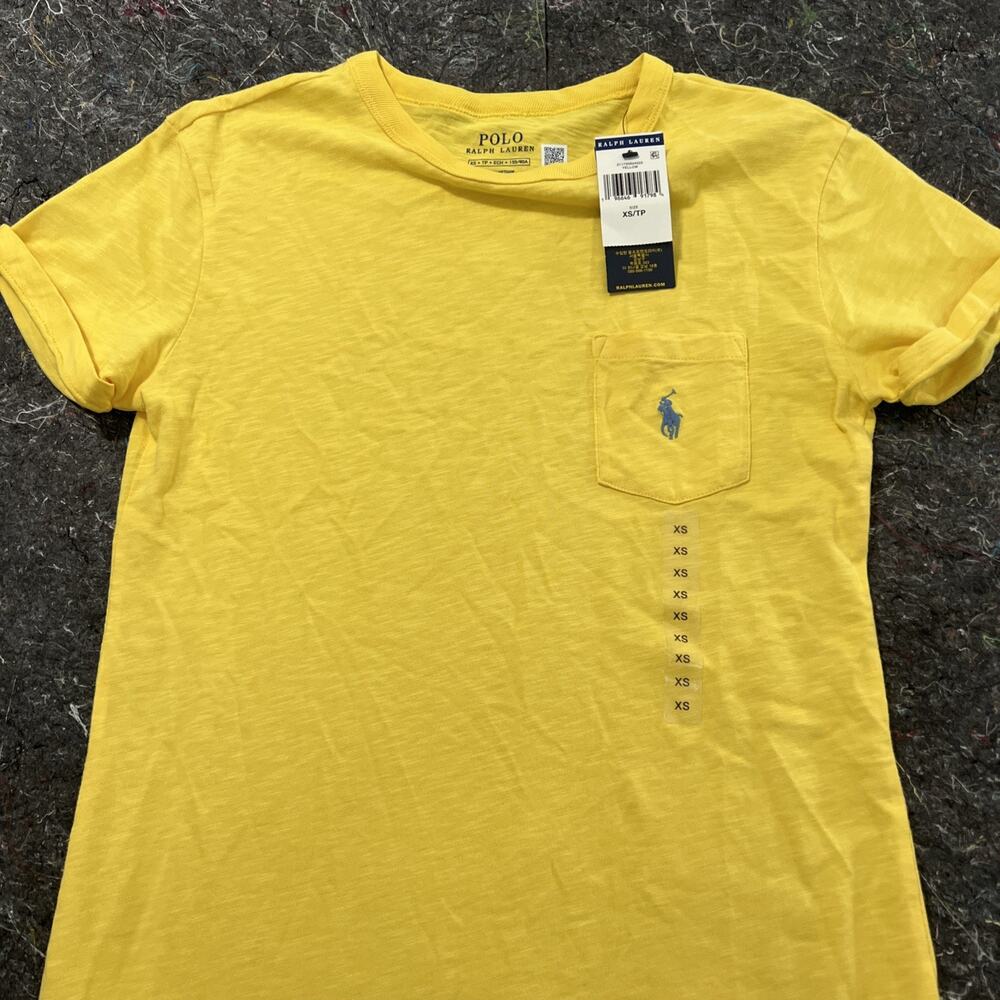 Polo Ralph Lauren T Shirt Dress Cotton Yellow Size XSmall Preppy NWT